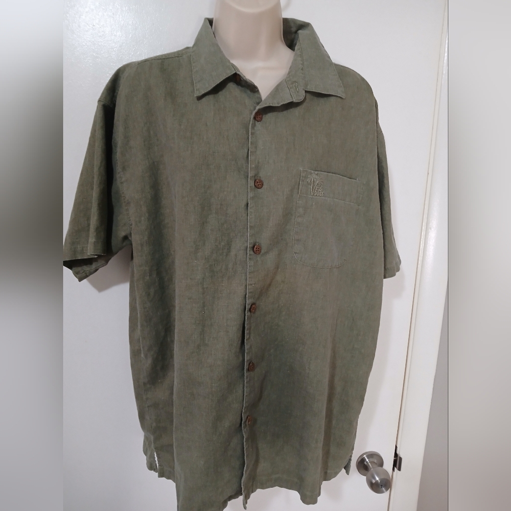 Green Button-Up Shirt